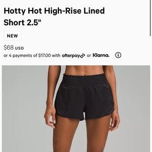 Lululemon Hotty Hot Shorts (2.5 inch)
